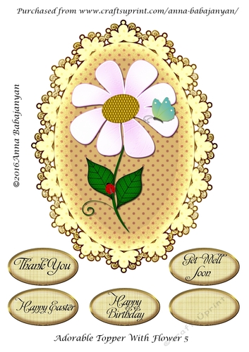 Adorable Topper With Flower 5