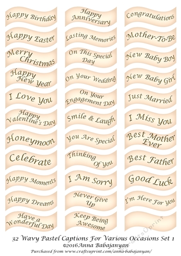 32 Wavy Pastel Captions For Various Occasions Set 1