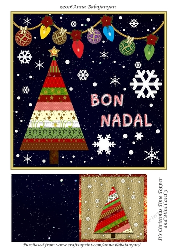 Its Christmas Time Topper and Mini Card 3