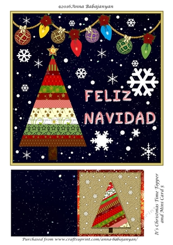 Its Christmas Time Topper and Mini Card 5
