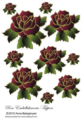 Rose Embellishments/toppers