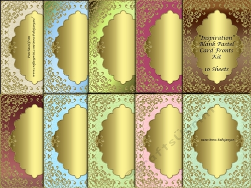 Inspiration Blank Pastel Card Fronts Kit