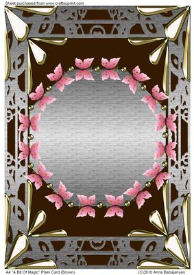 A4 "a Bit of Magic" Plain Card (brown)