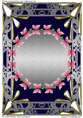A4 "a Bit of Magic" Plain Card (blue)