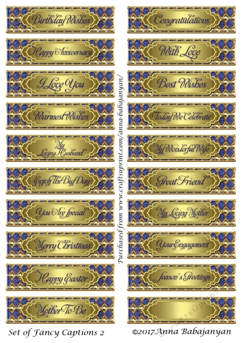 Set of Fancy Captions 2