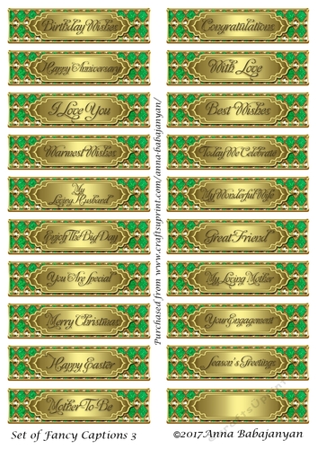 Set of Fancy Captions 3