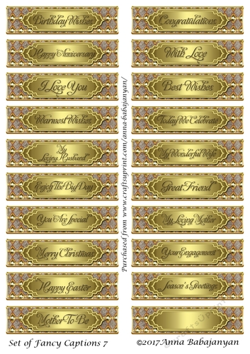 Set of Fancy Captions 7