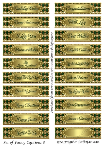 Set of Fancy Captions 8
