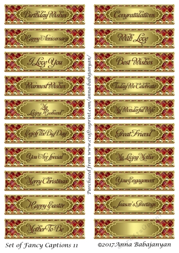 Set of Fancy Captions 11