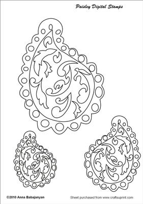Paisley Digital Stamps