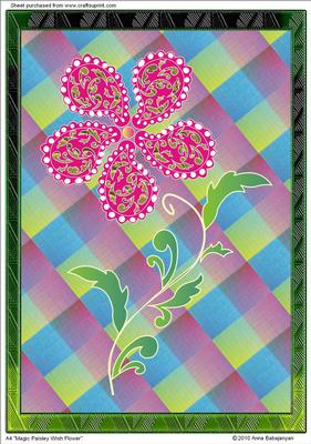 A4 "magic Paisley Wish Flower"