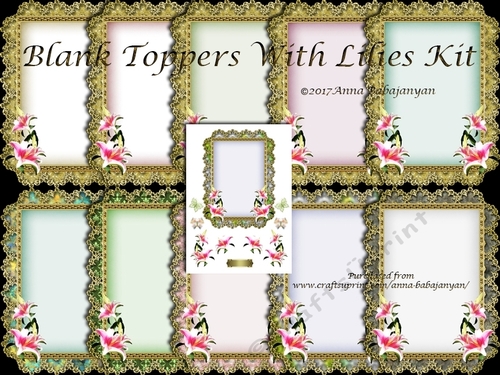 Blank Toppers With Lilies Kit