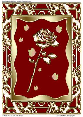 A4 "beautiful as You Are" (red)