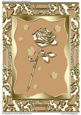 A4 "beautiful as You Are" (pale Warm Brown)