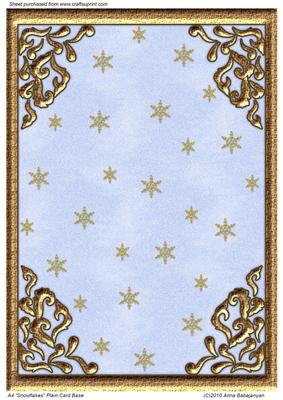 A4 "snowflakes" Plain Card Base