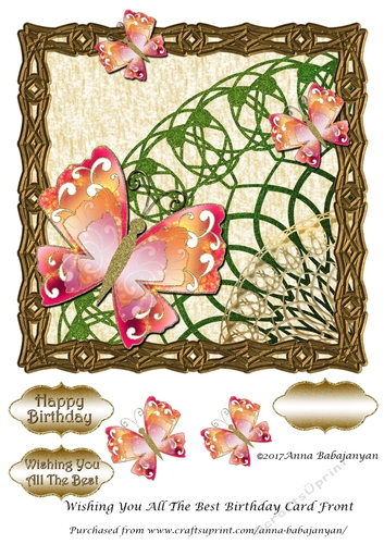 Wishing You All The Best Birthday Card Front