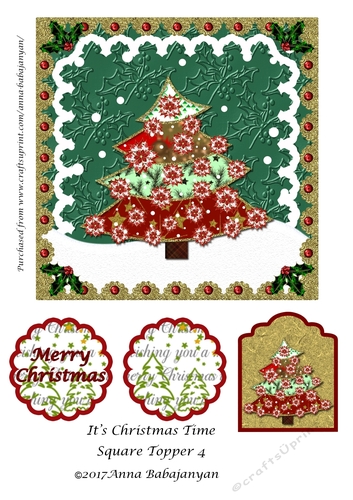 Its Christmas Time Square Topper 4