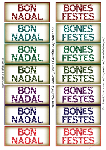 Bon Nadal & Bones Festes Catalan captions Set