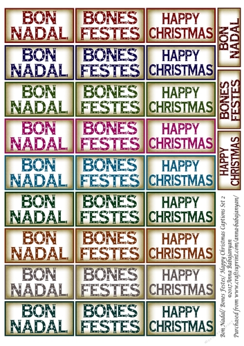 Bon Nadal Bones Festes Happy Christmas Captions Set 2