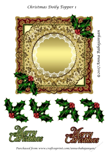 Christmas Doily Topper 1