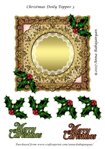 Christmas Doily Topper 3
