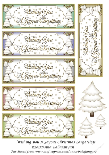 Wishing You A Joyous Christmas Large Tags