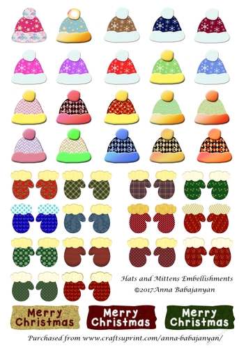 Hats and Mittens Embellishments