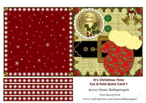 Its Christmas Time Cut & Fold Quick Card 1