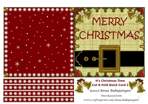 Its Christmas Time Cut & Fold Quick Card 2