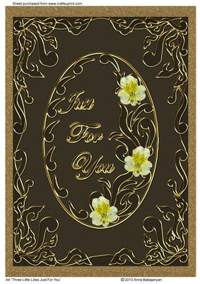 A4 Three Little Lilies Just for You