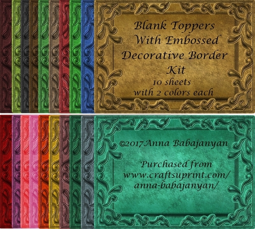 Blank Toppers With Embossed Decorative Border Kit