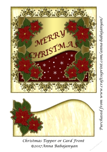 Christmas Topper or Card Front
