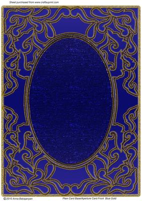 Plain Card Base/aperture Card Front Blue Gold