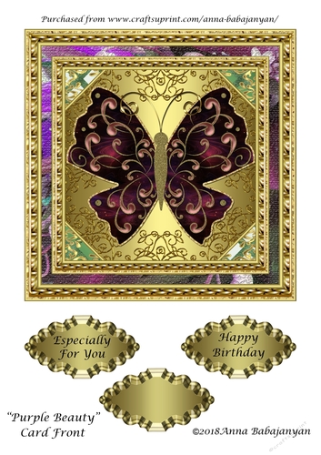 Purple Beauty Card Front