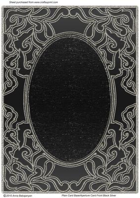 Plain Card Base /aperture Card Front Black Silver