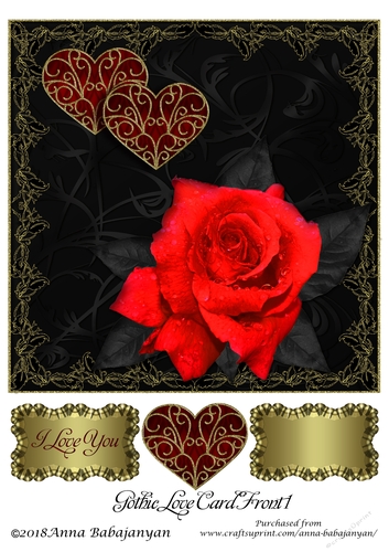 Gothic Love Card Front 1