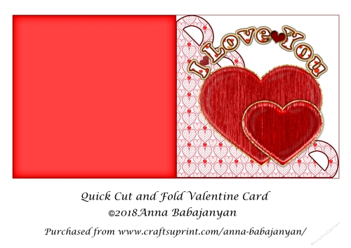 Quick Cut and Fold Valentine Card