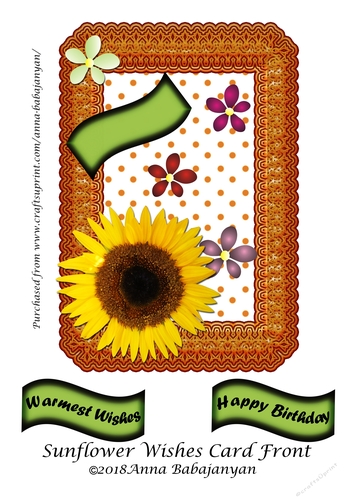 Sunflower Wishes Card Front