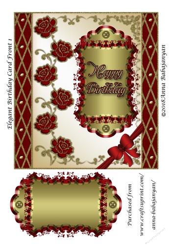 Elegant Birthday Card Front 1