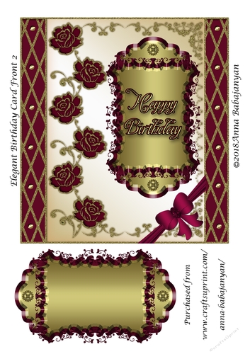 Elegant Birthday Card Front 2