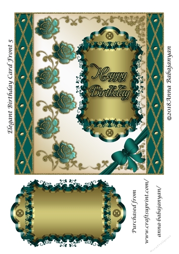 Elegant Birthday Card Front 5