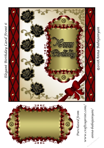 Elegant Birthday Card Front 6