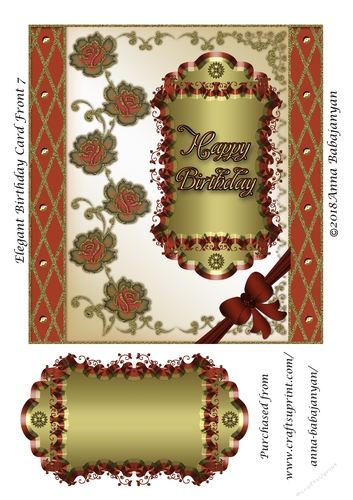 Elegant Birthday Card Front 7