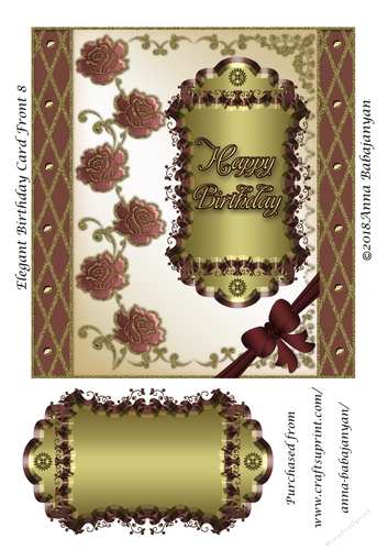 Elegant Birthday Card Front 8