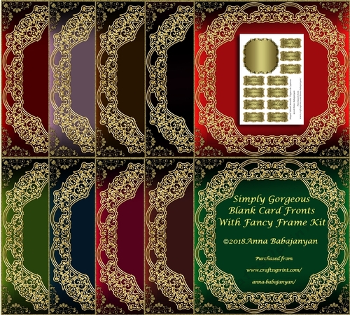 Simply Gorgeous Blank Card Fronts With Fancy Frame Kit