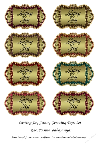 Lasting Joy Fancy Greeting Tags Set