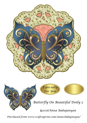 Butterfly On Beautiful Doily 3