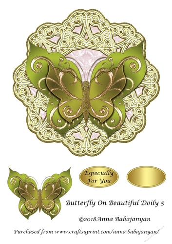 Butterfly On Beautiful Doily 5