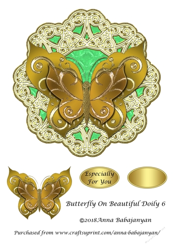 Butterfly On Beautiful Doily 6