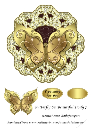 Butterfly On Beautiful Doily 7